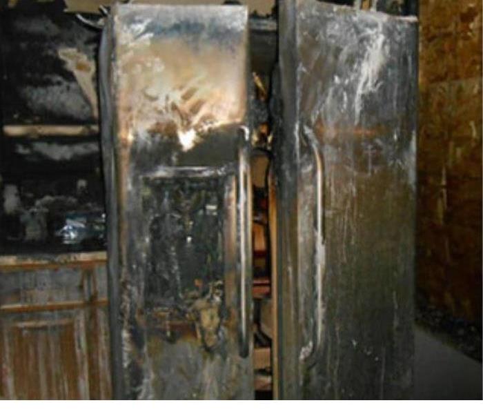 Kitchen burned by fire.