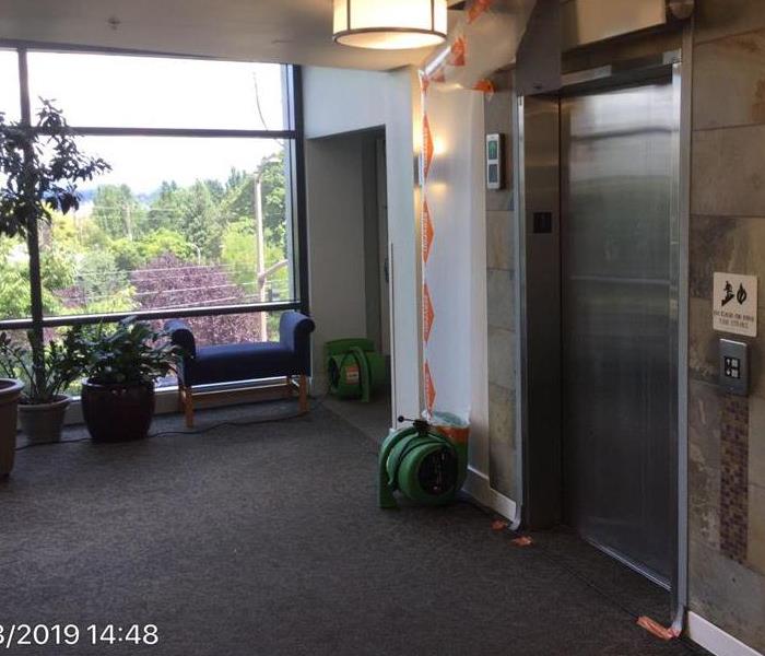 SERVPRO drying system in hallway